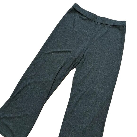 NEW J.JILL Wearever Wide Leg Ribbed Knit Pull On Pants in Heather Charcoal SZ M - Picture 3 of 8